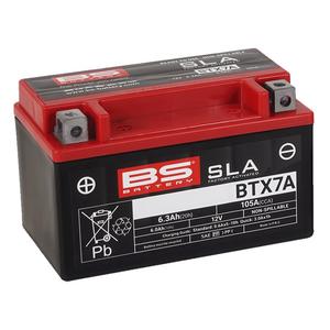 Werkaktivierte Motorradbatterie BS-BATTERY BTX7A (FA) (YTX7A (FA)) SLA