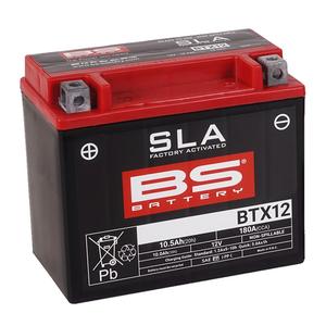 Werkaktivierte Motorradbatterie BS-BATTERY BTX12 (FA) (YTX12 (FA)) SLA