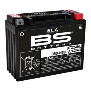 Werkaktivierte Motorradbatterie BS-BATTERY BTX24HL (FA) (YTX24HL (FA)) SLA