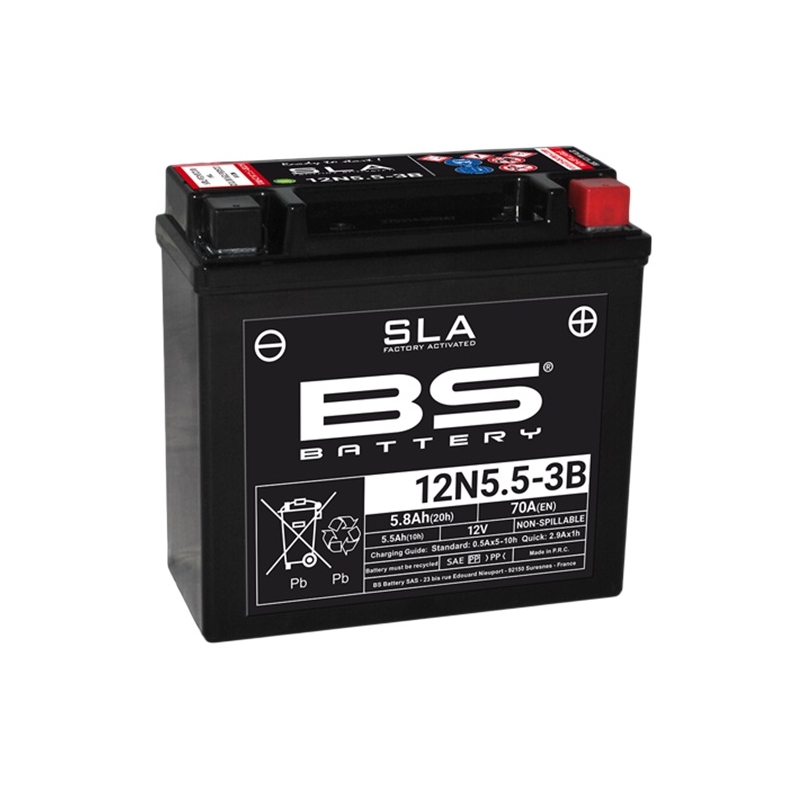Werkaktivierte Motorradbatterie BS-BATTERY SLA