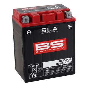 Werkaktivierte Motorradbatterie BS-BATTERY BB14L-A2 (FA) (YB14L-A2 (FA)) SLA