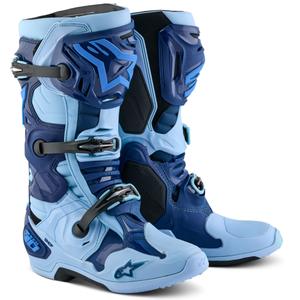 Motorradstiefel Alpinestars Tech 10 Limited Edition Steelers Blau-Hellblau