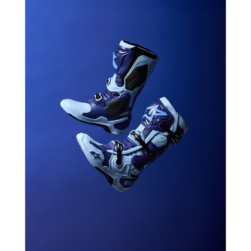 Motorradstiefel Alpinestars Tech 10 Limited Edition Steelers Blau-Hellblau