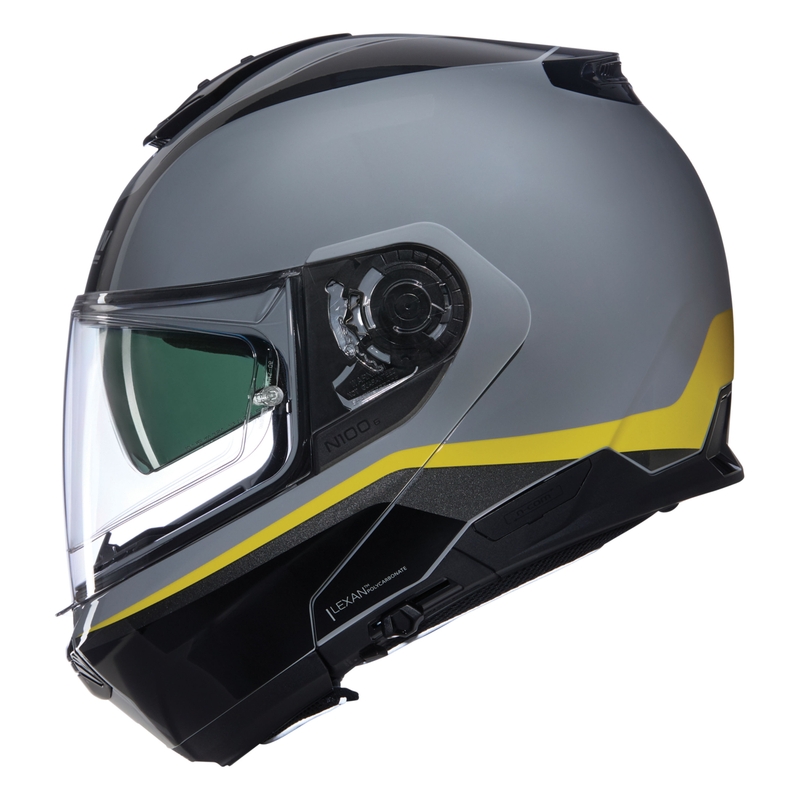 Klapphelm Motorrad Nolan N100-6 Incognito N-COM 346 grau-schwarz-gelb