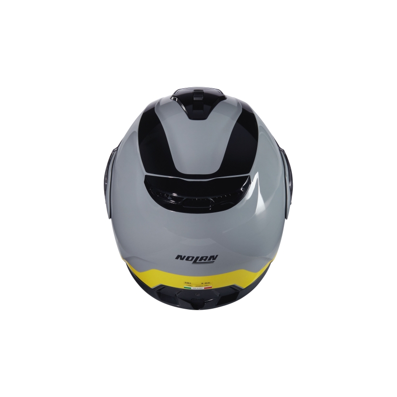 Klapphelm Motorrad Nolan N100-6 Incognito N-COM 346 grau-schwarz-gelb