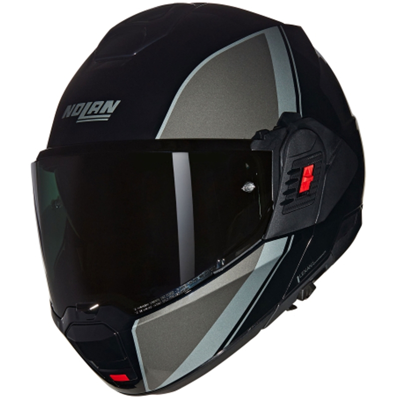 Klappbarer Motorradhelm Nolan N120-1 Verniciatura Speciale N-COM 341 schwarz-grau