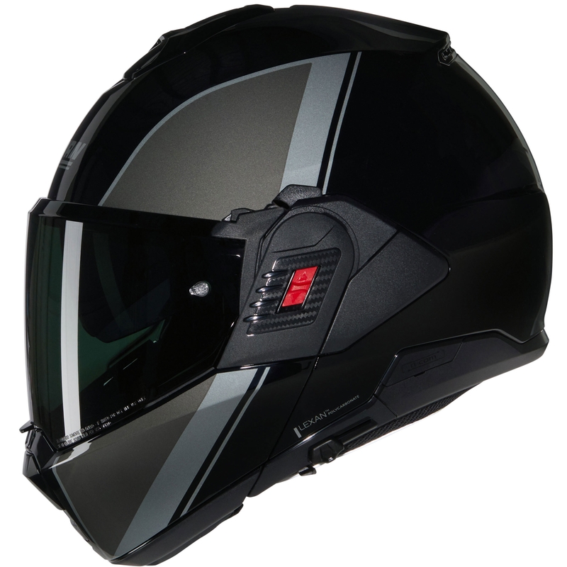 Klappbarer Motorradhelm Nolan N120-1 Verniciatura Speciale N-COM 341 schwarz-grau