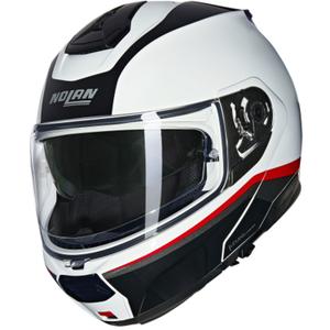 Klapphelm Motorrad Nolan N100-6 Incognito N-COM 344 weiß-schwarz-rot