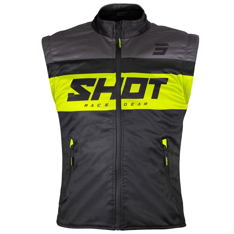 Shot Bodywarmer Lite Motorradweste schwarz-fluo gelb