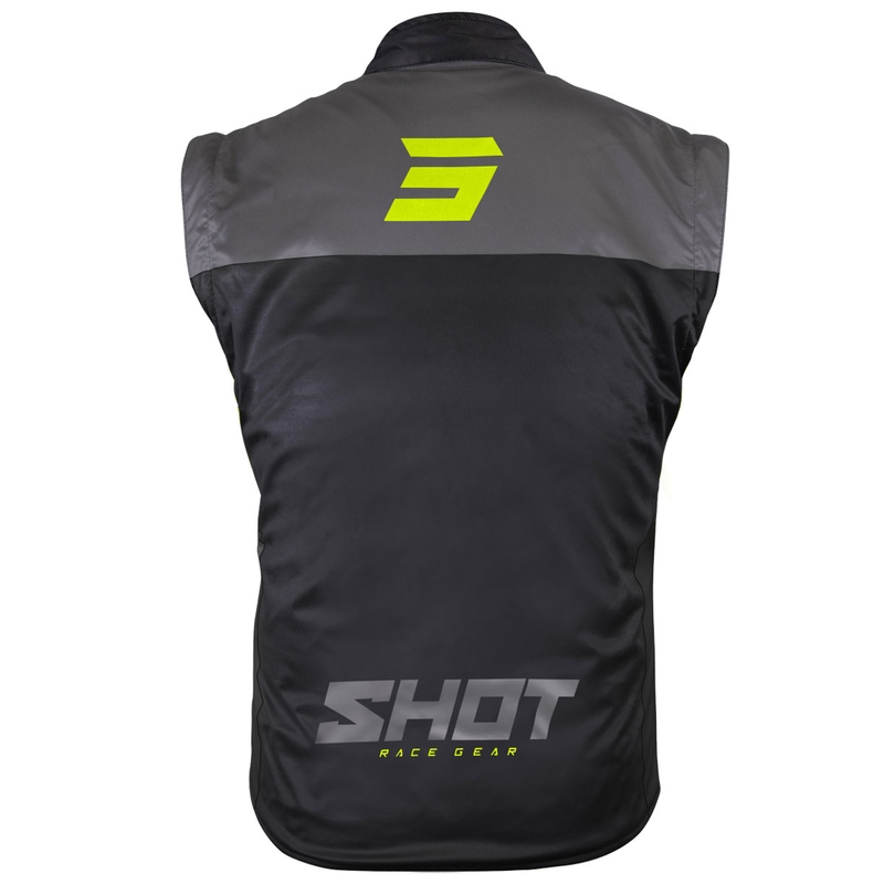 Shot Bodywarmer Lite Motorradweste schwarz-fluo gelb