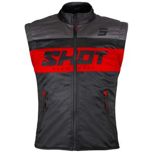 Shot Bodywarmer Lite Motorradweste schwarz-rot