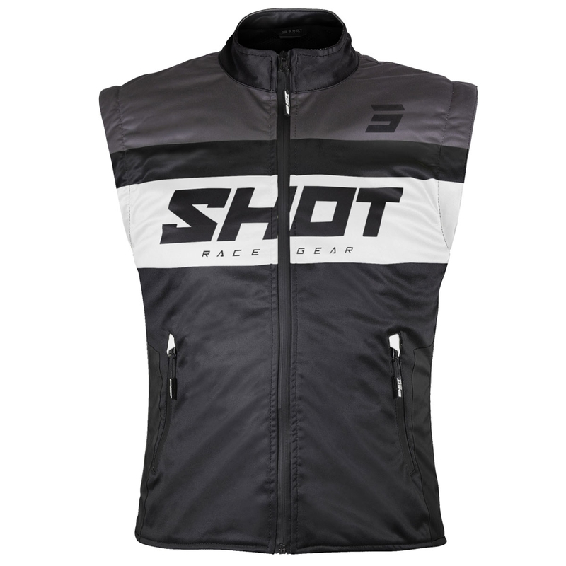 Shot Bodywarmer Lite Motorradweste schwarz-weiß