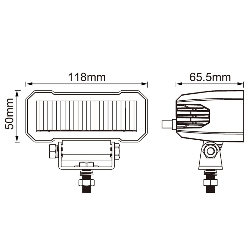 LED-Leuchte SHARK 4,6" 20W schwarz