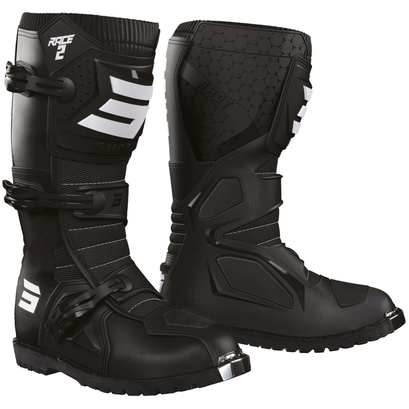 Motorradstiefel Shot Race 2 Enduro Schwarz-Weiß