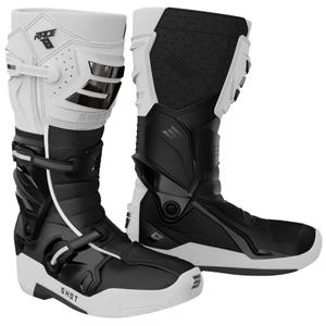 Shot Race 8 Motorradstiefel weiß-schwarz