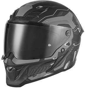 NOX Exclusive Goliath Berserk Integralhelm für Motorradfahrer, Mattschwarz-Titan