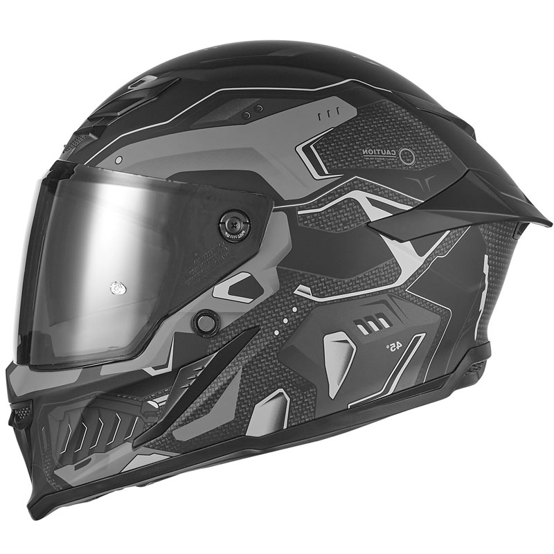NOX Exclusive Goliath Berserk Integralhelm für Motorradfahrer, Mattschwarz-Titan