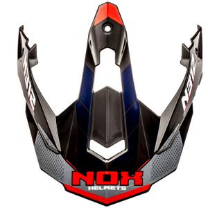 Visier für Motorradhelme NOX N312 Vapor schwarz-blau-rot