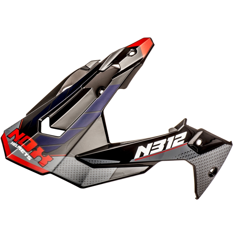 Visier für Motorradhelme NOX N312 Vapor schwarz-blau-rot
