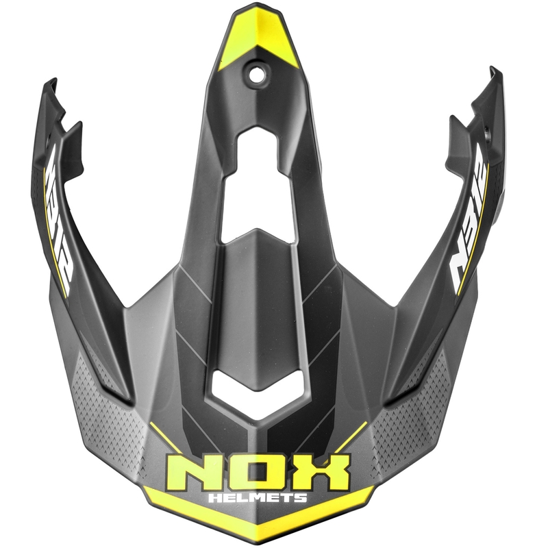Visier für Motorradhelme NOX N312 Vapor matt schwarz-gelb