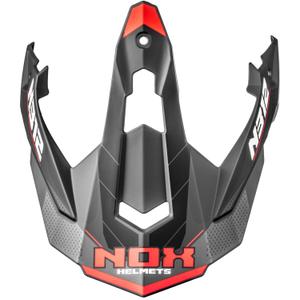 Visier für Motorradhelme NOX N312 Vapor matt schwarz-rot
