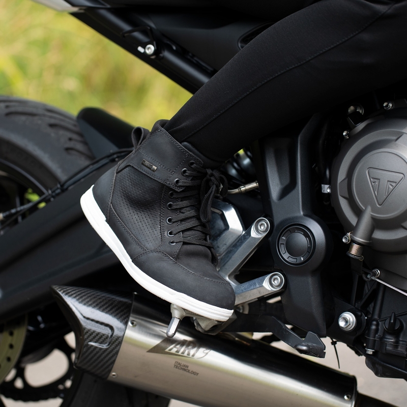 Damen Motorradstiefel Oxford Kickback Air schwarz