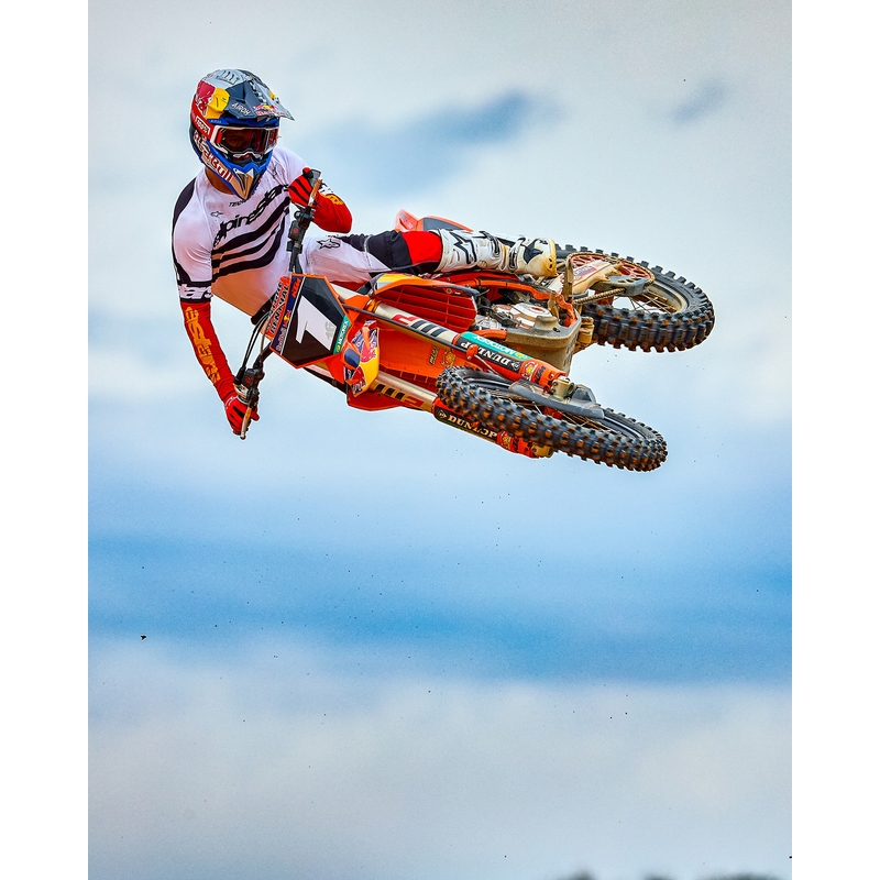 Alpinestars Techstar Motocross-Trikot Limited Edition Tiefschwarz-Weiß-Fluorot-Orange