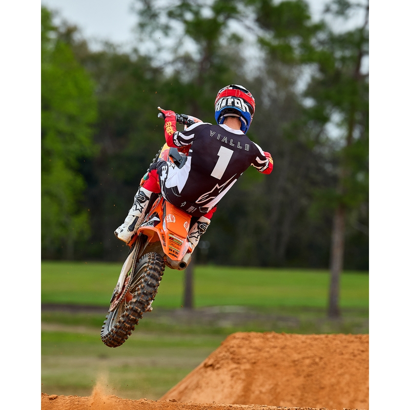 Alpinestars Techstar Motocross-Trikot Limited Edition Tiefschwarz-Weiß-Fluorot-Orange