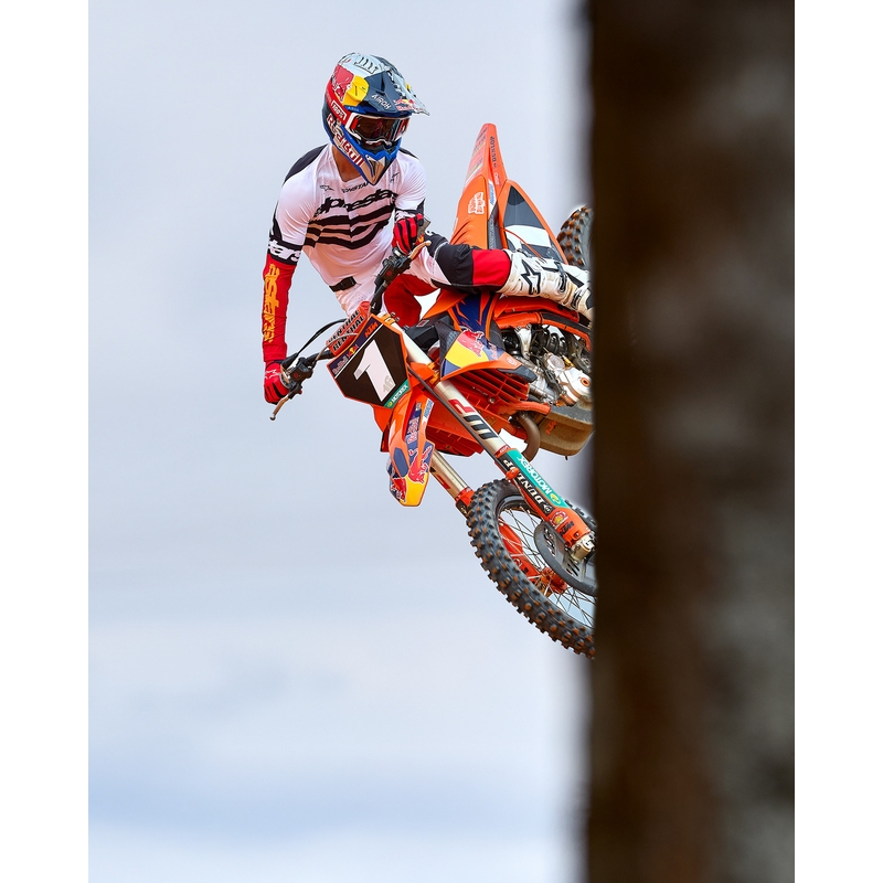 Alpinestars Techstar Motocross-Trikot Limited Edition Tiefschwarz-Weiß-Fluorot-Orange