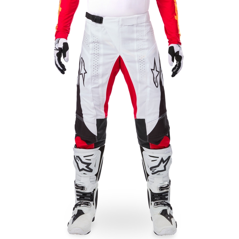 Alpinestars Techstar Motocrosshose Limited Edition Tiefschwarz-Weiß-Fluorot-Orange