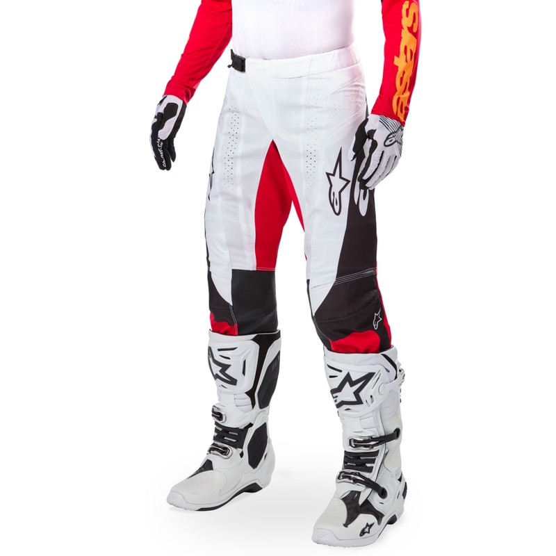 Alpinestars Techstar Motocrosshose Limited Edition Tiefschwarz-Weiß-Fluorot-Orange