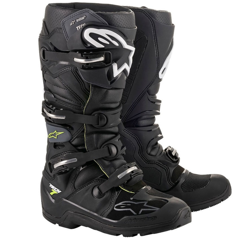 Motorradstiefel Alpinestars Tech 7 Enduro Drystar Schwarz-Grau-Neongelb