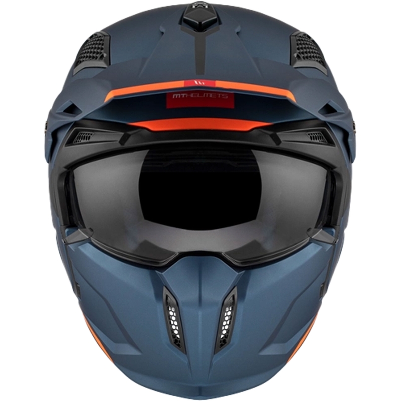 Jethelm mit Maske MT Streetfighter SV S Solid A7 mattblau
