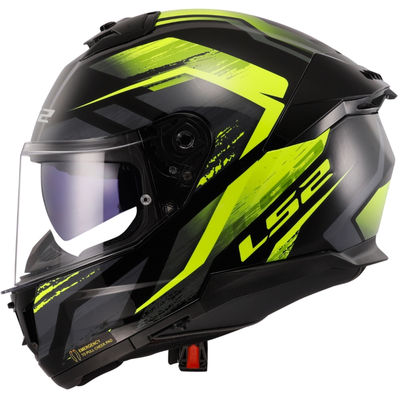 Integralhelm Motorrad LS2 FF808 Stream II Fury schwarz-fluo gelb