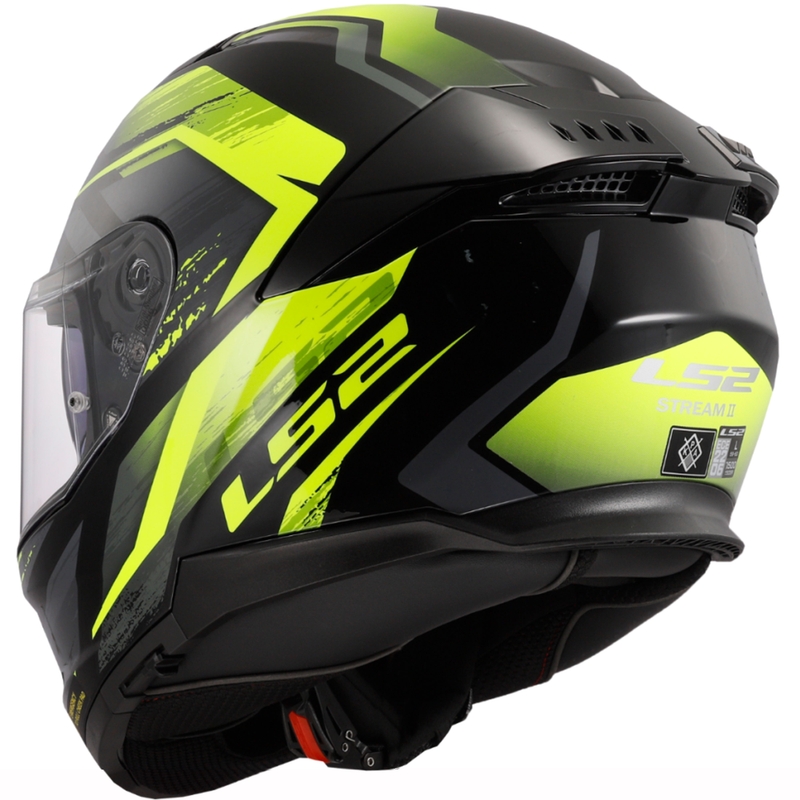 Integralhelm Motorrad LS2 FF808 Stream II Fury schwarz-fluo gelb
