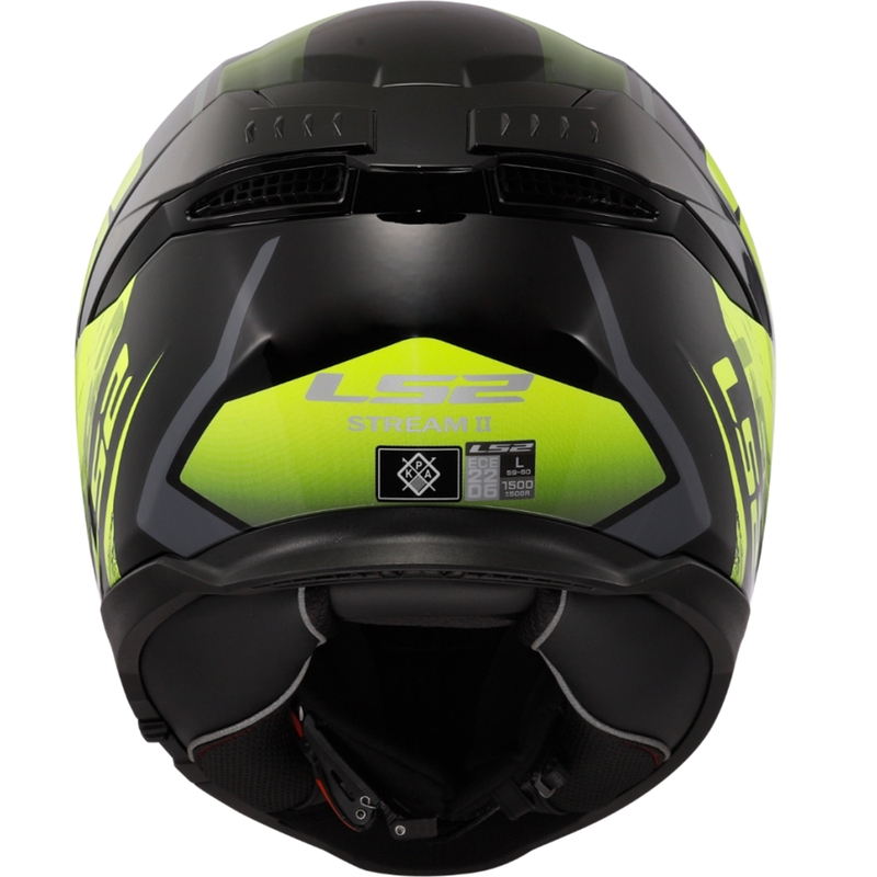 Integralhelm Motorrad LS2 FF808 Stream II Fury schwarz-fluo gelb