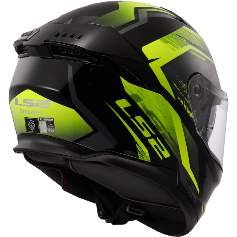 Integralhelm Motorrad LS2 FF808 Stream II Fury schwarz-fluo gelb