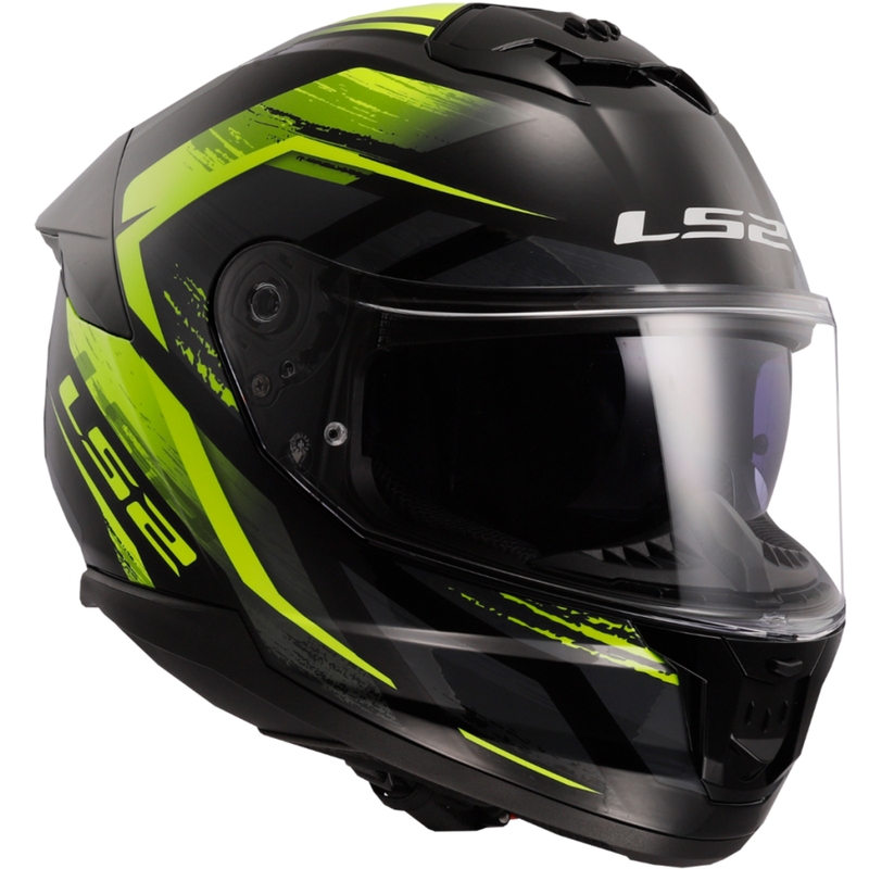 Integralhelm Motorrad LS2 FF808 Stream II Fury schwarz-fluo gelb