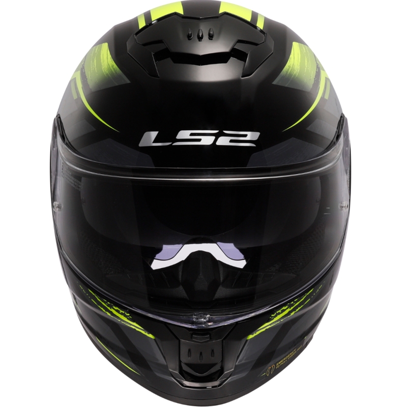 Integralhelm Motorrad LS2 FF808 Stream II Fury schwarz-fluo gelb