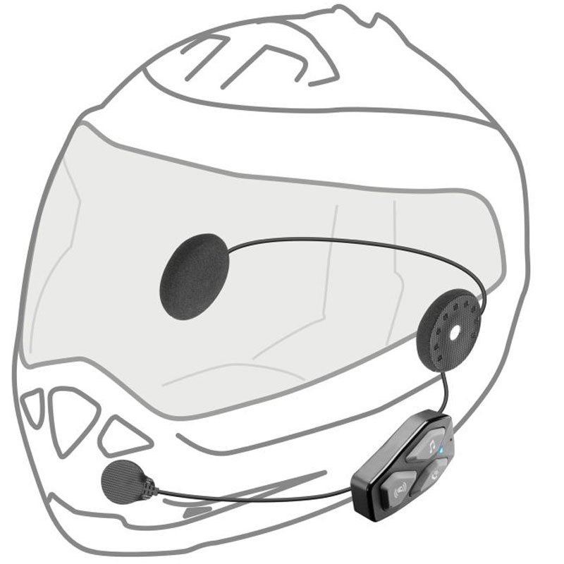 Bluetooth-Headset für geschlossene und offene Helme Interphone U-COM3 mit HD-Lautsprechern