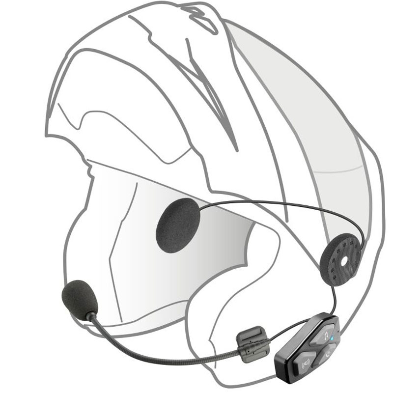 Bluetooth-Headset für geschlossene und offene Helme Interphone U-COM3 mit HD-Lautsprechern