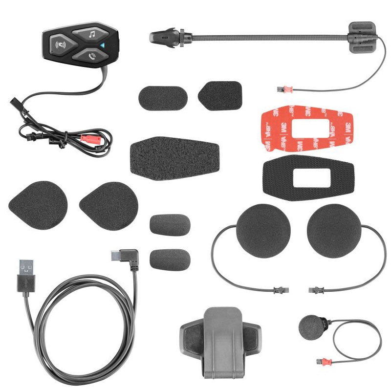 Bluetooth-Headset für geschlossene und offene Helme Interphone U-COM3 mit HD-Lautsprechern