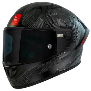 Integrierter Motorradhelm MT KRE+ Carbon Solid A11 schwarz glänzend