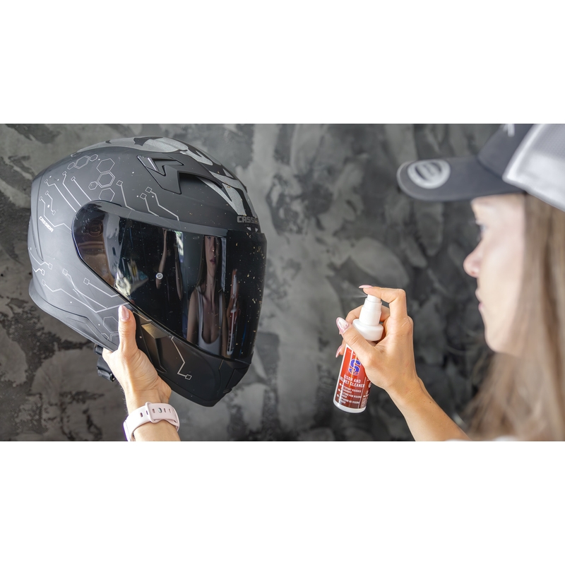 Visier- &amp; Helmreiniger S100 mit Mikrofasertuch - Visier- &amp; Helmreiniger 100 ml