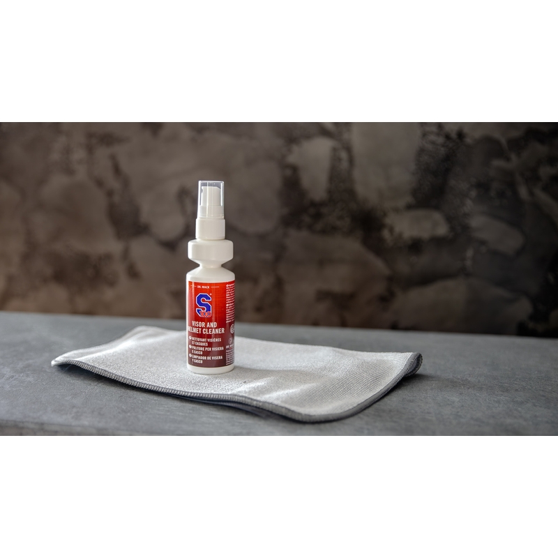Visier- &amp; Helmreiniger S100 mit Mikrofasertuch - Visier- &amp; Helmreiniger 100 ml
