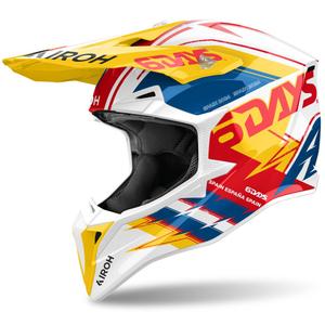 Motocross Helm Airoh Wraaap Six Days Spain glänzend mehrfarbig