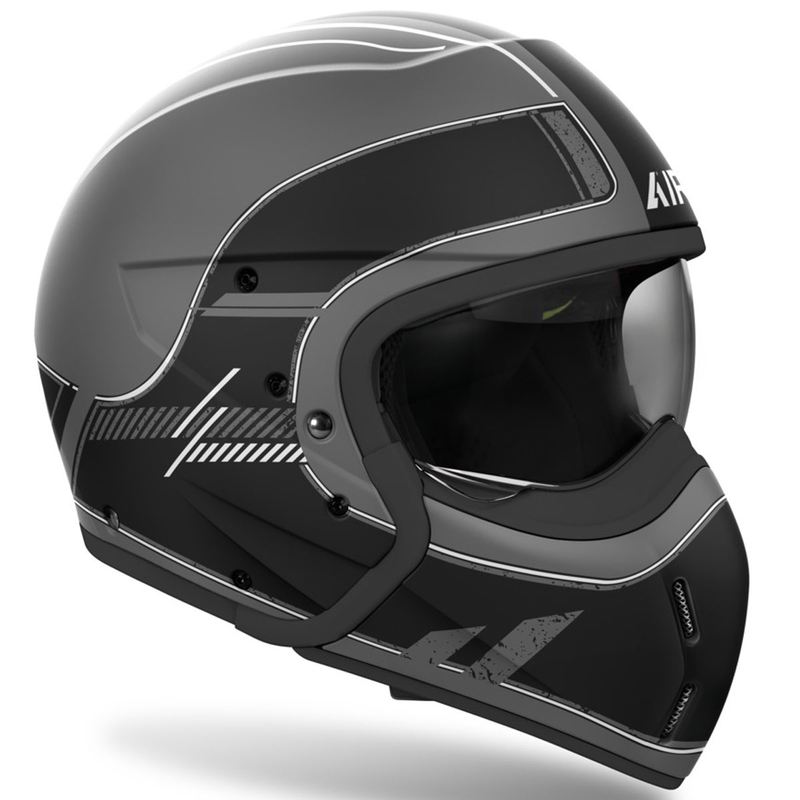 Modularer Motorradhelm Airoh J110 Raster mattschwarz