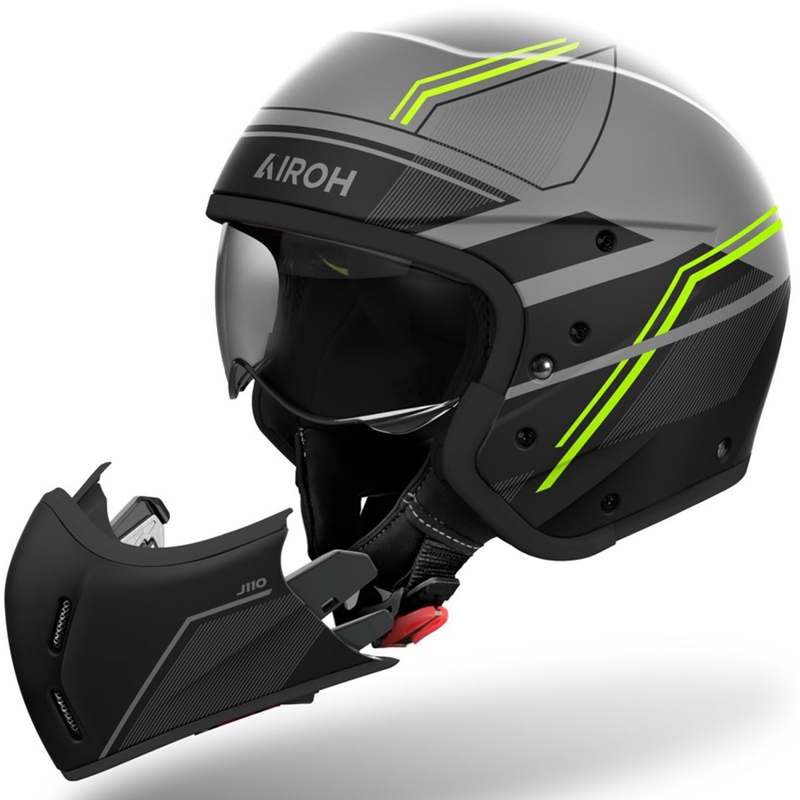 Modularer Motorradhelm Airoh J110 Slim mattgelb
