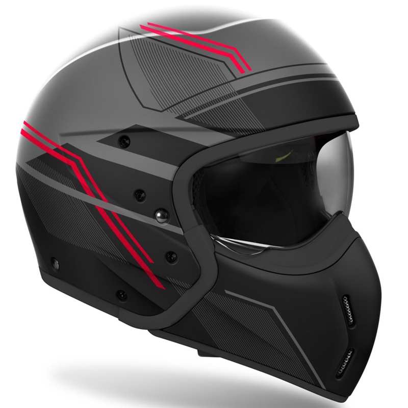 Modularer Motorradhelm Airoh J110 Slim mattrot