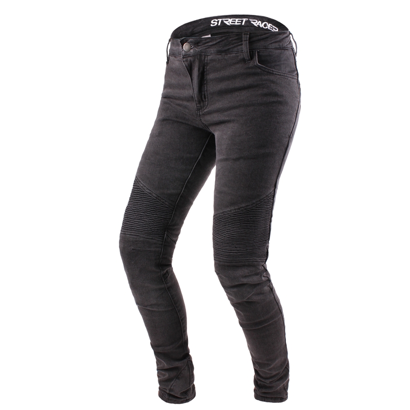 Damen Motorradjeans Street Racer Spike schwarz - Qualität II Ausverkauf